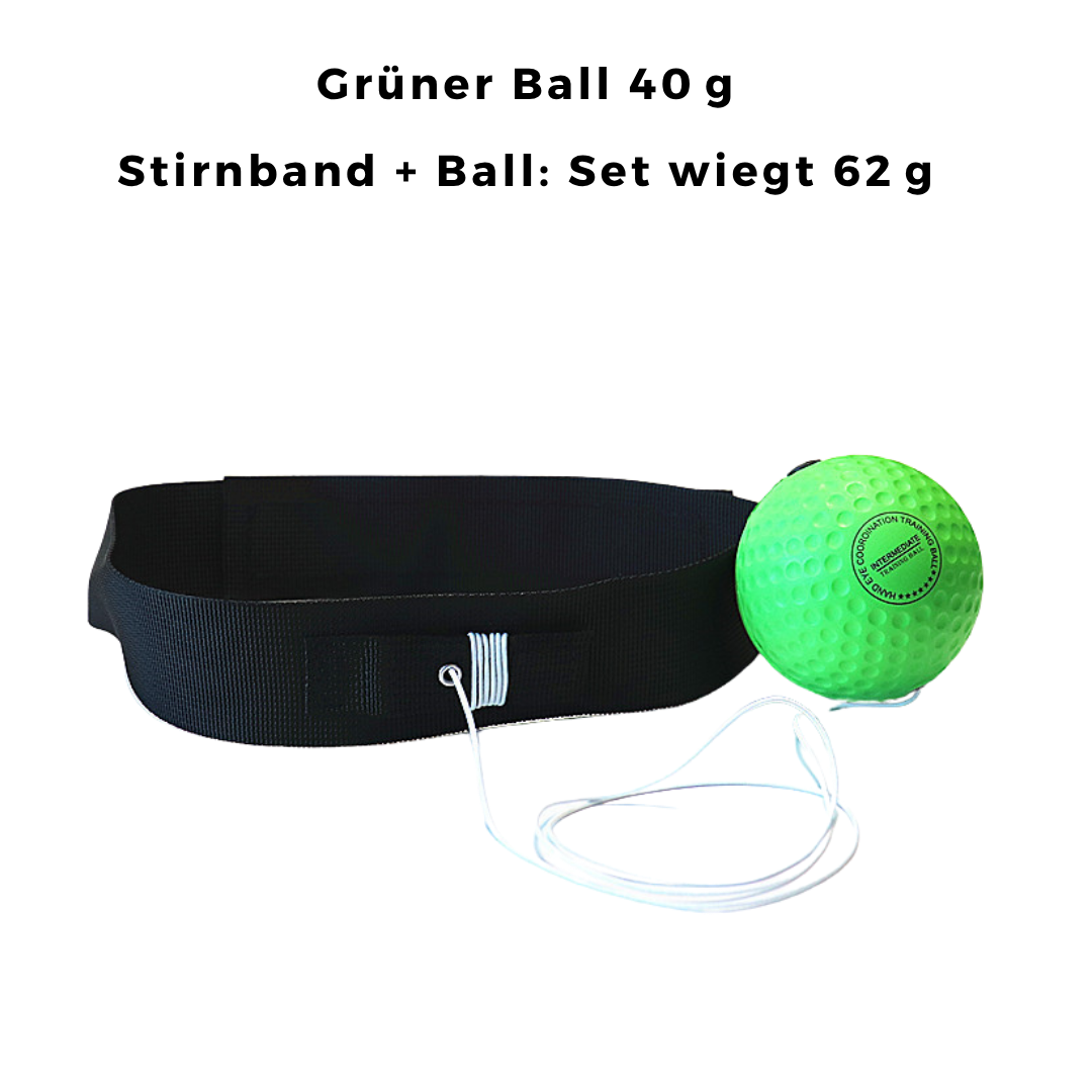 Reflexball-Set für Reaktion & Koordination – 4 Bälle + 2 Stirnbänder + Zubehör